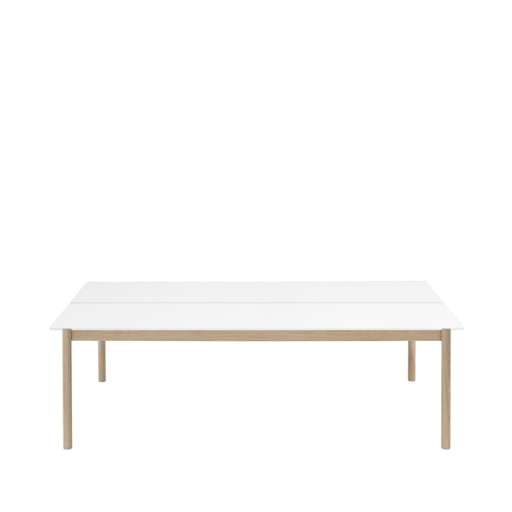 Muuto Linear System table White laminate-white ABS-oak