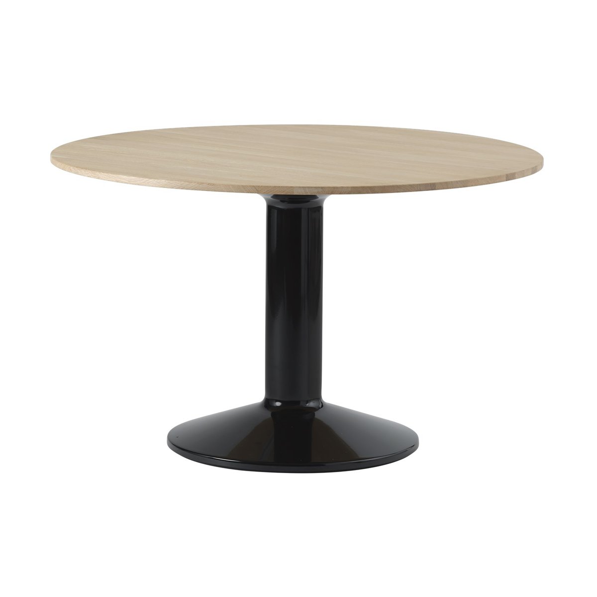 Muuto Midst pedestal table Ø120 cm Oiled Oak-Black