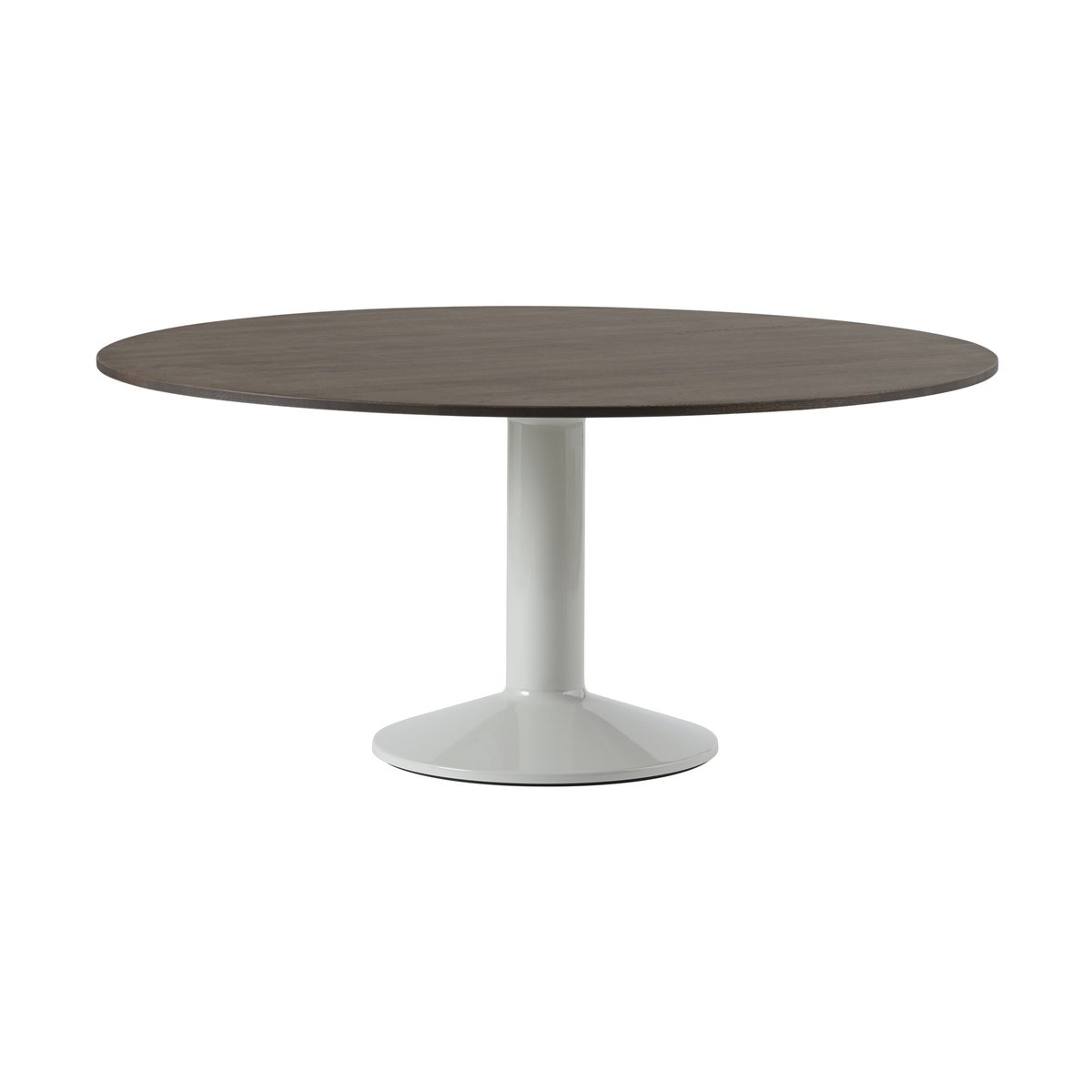 Muuto Midst pedestal table Ø160 cm Dark Oiled Oak-Grey