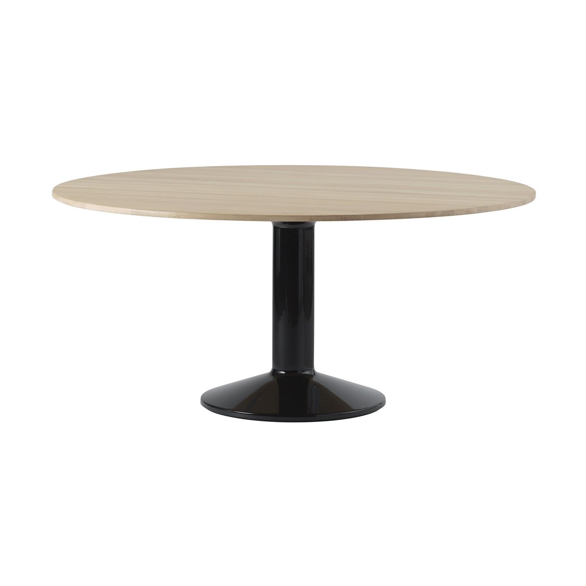 Muuto Midst pedestal table Ø160 cm Oiled Oak-Black