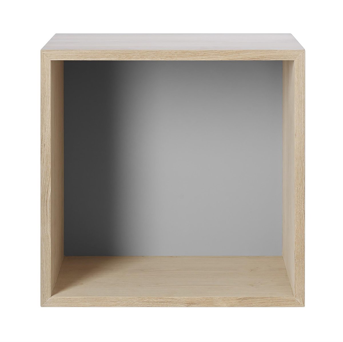 Muuto Mini stacked 2.0 shelving, medium oak, light grey