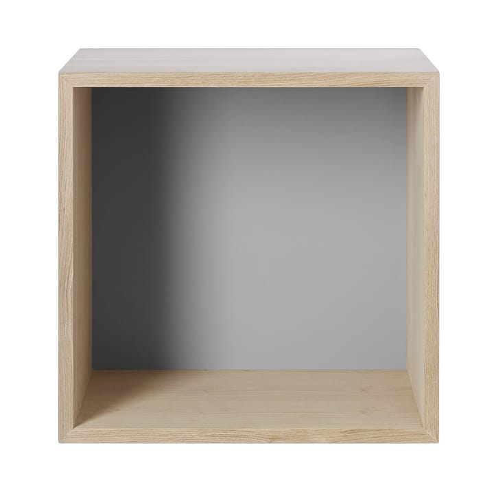 Mini stacked 2.0 storage system, medium, oak, light grey Muuto