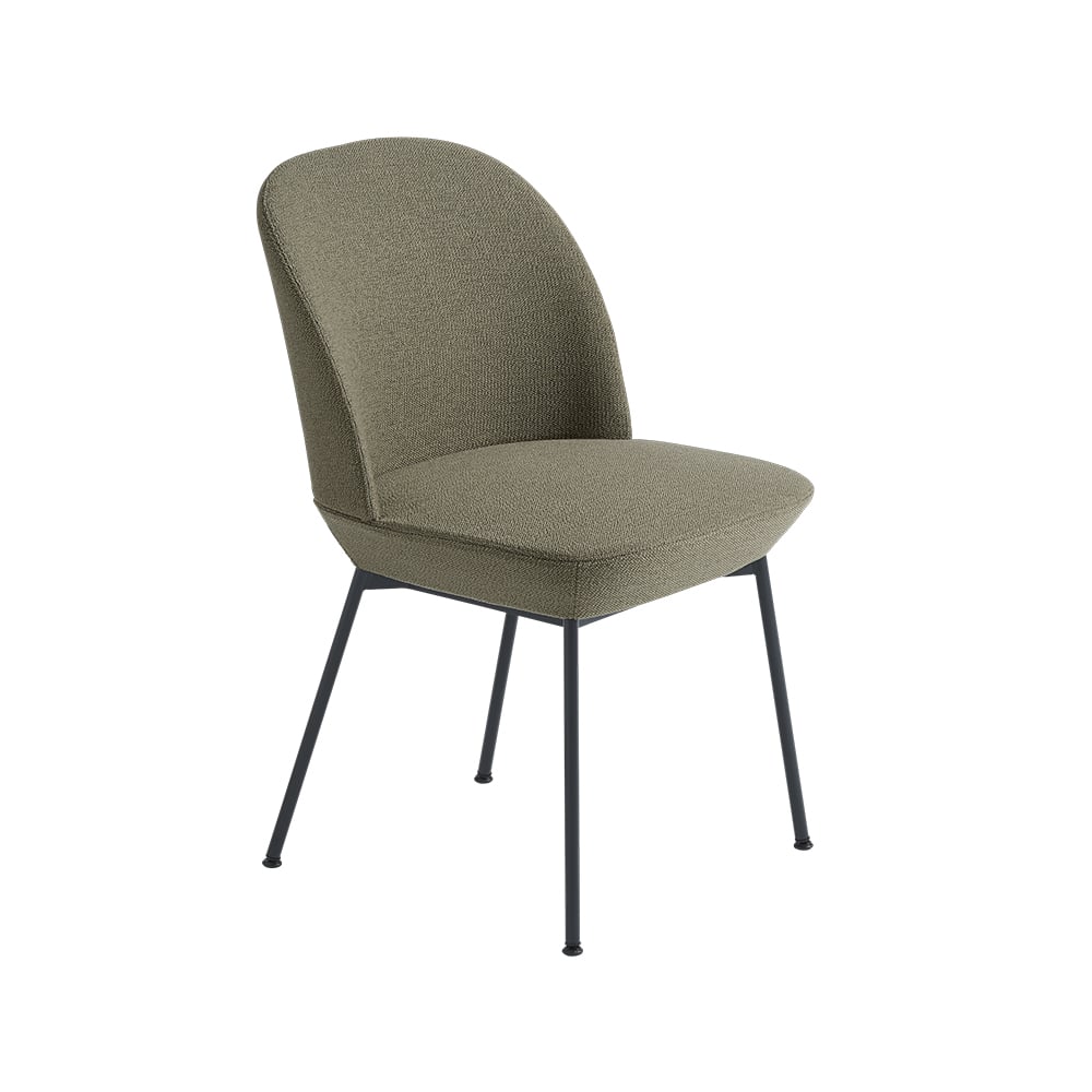 Muuto Oslo side chair fabric upholstered Ocean 21-Anthracite black