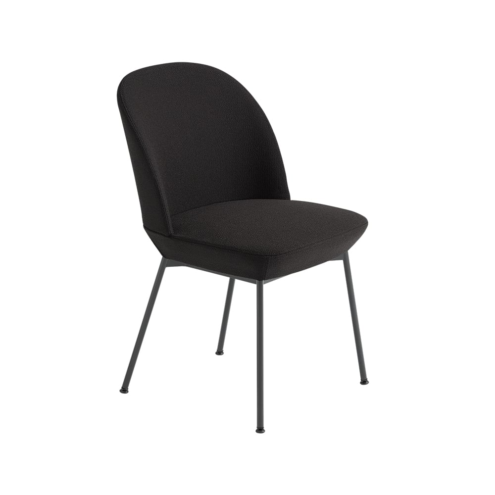 Muuto Oslo side chair fabric upholstered Ocean 3-Anthracite black