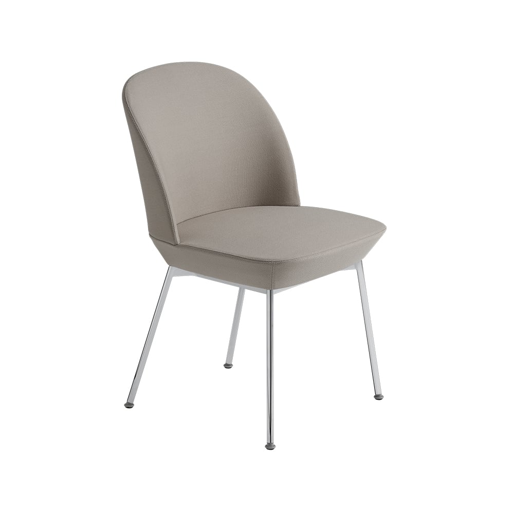 Muuto Oslo side chair fabric upholstered Steelcut 42-Chrome