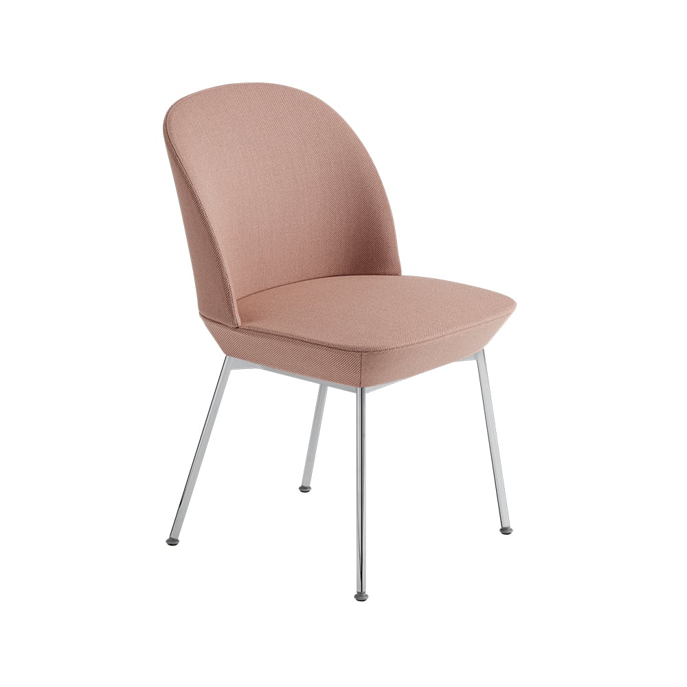 Muuto Oslo side chair fabric upholstered Twill weave 530-Chrome