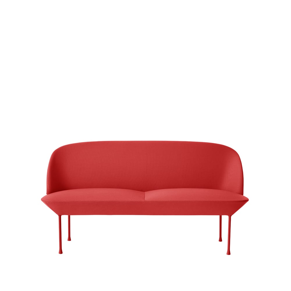 Muuto Oslo sofa 2-seat Steelcut 660-Dark red