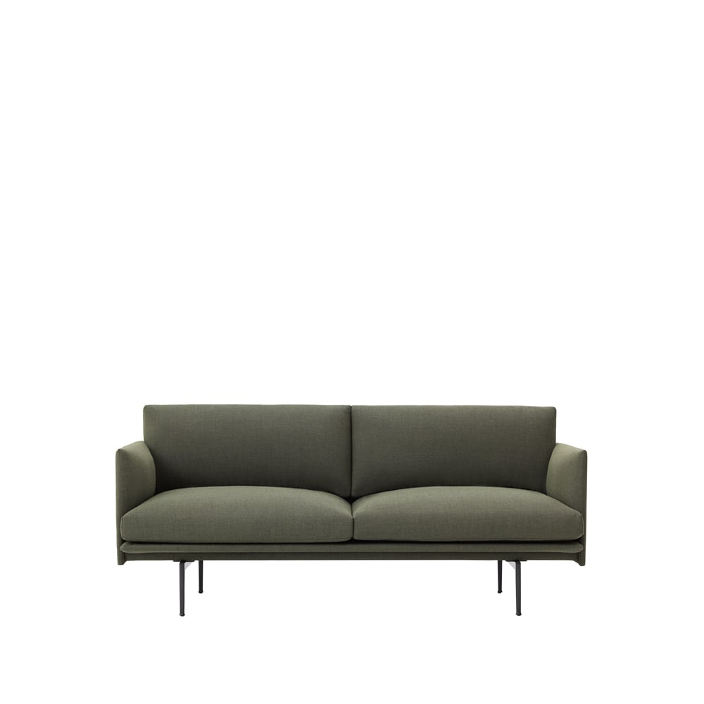 Muuto Outline sofa 2-seat Fiord 961-Green