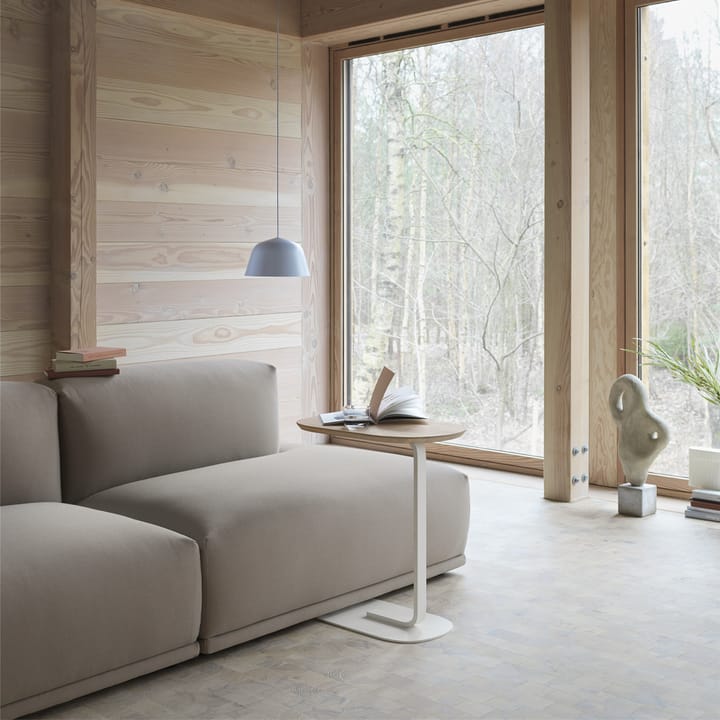 Relate Side table H: 73.5 cm - Solid oak-off white - Muuto