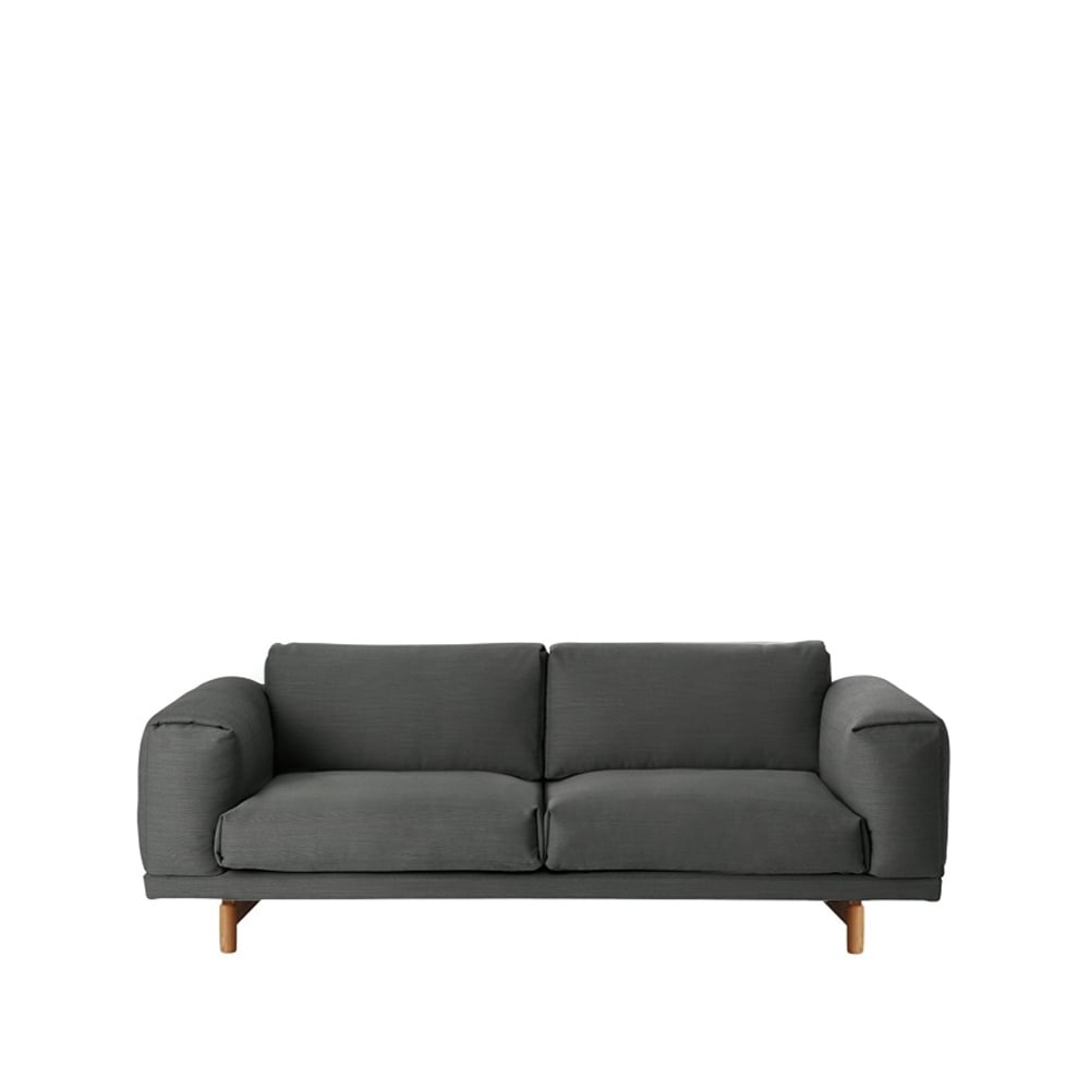 Muuto Rest sofa 2-seat-remix 163 grey-oak legs