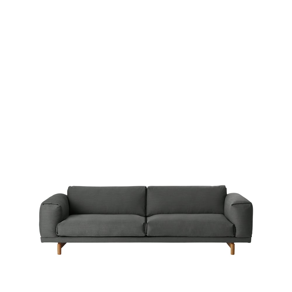 Muuto Rest sofa 3-seat-remix 163 grey-oak legs