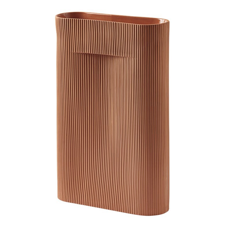 Muuto Ridge vase 48.5 cm Terracotta | Scandinavian Design | Vases | Brown