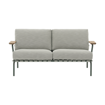 Settle 2-seater sofa - Ribbed Weave 2 Dark green - Muuto