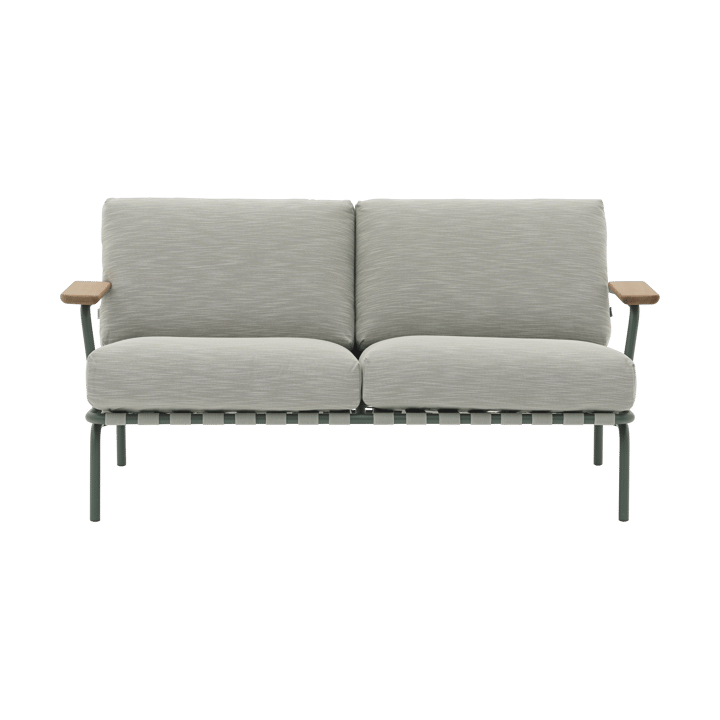 Settle 2-seater sofa - Ribbed Weave 2 Dark green - Muuto