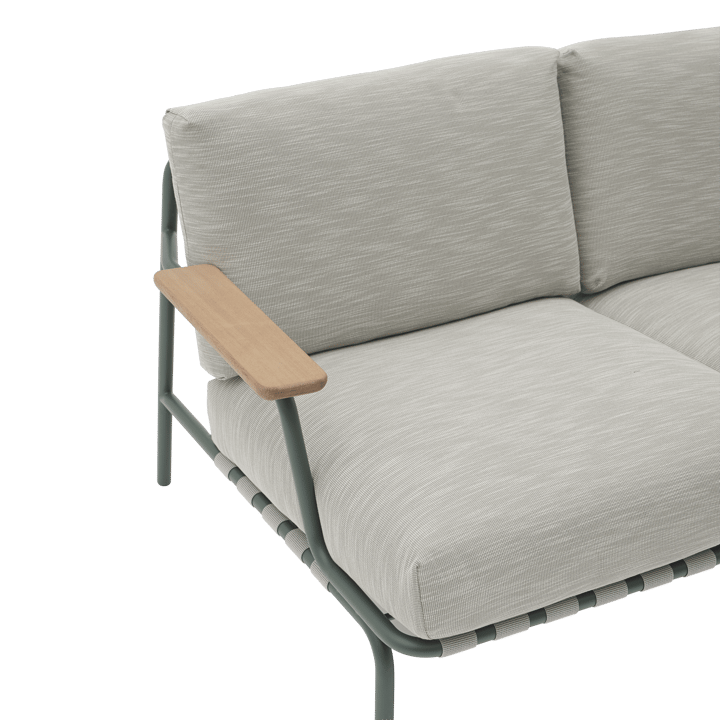 Settle 2-seater sofa, Ribbed Weave 2 Dark green Muuto