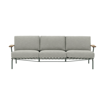 Settle 3-seater sofa - Ribbed Weave 2 Dark green - Muuto