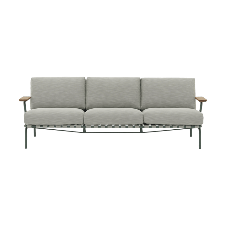 Settle 3-seater sofa - Ribbed Weave 2 Dark green - Muuto