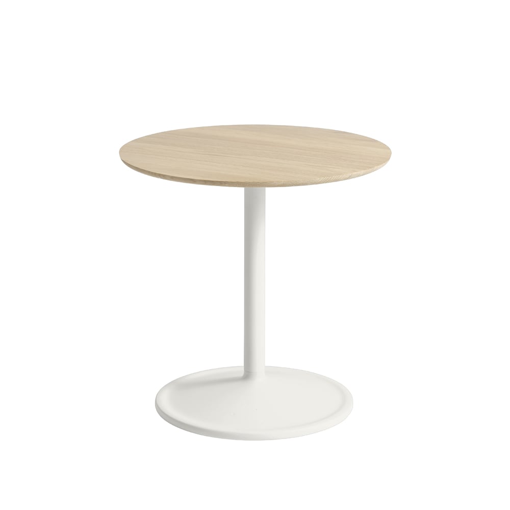 Muuto Soft side table Ø48cm Oak-off white H: 48 cm