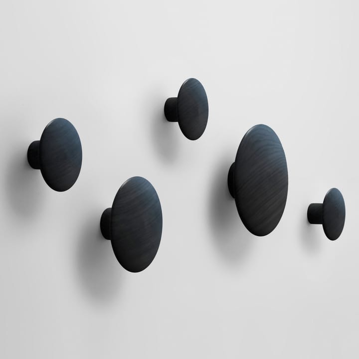 The Dots coat hook black, Ø13 cm Muuto