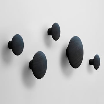 The Dots coat hook black - Ø9 cm - Muuto