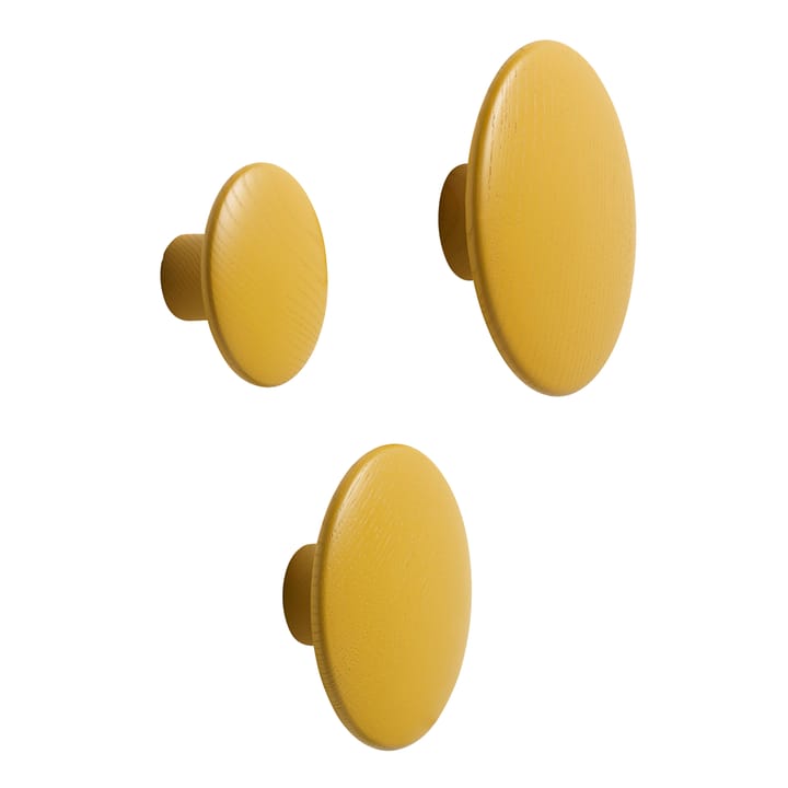 The Dots coat hook mustard yellow from Muuto - NordicNest.com