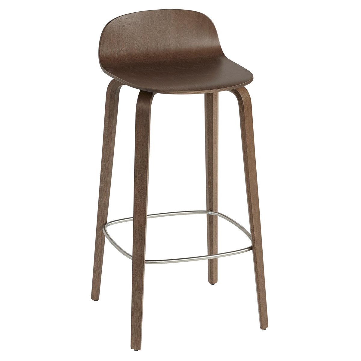 Muuto Visu barstool 75 cm Stained dark brown