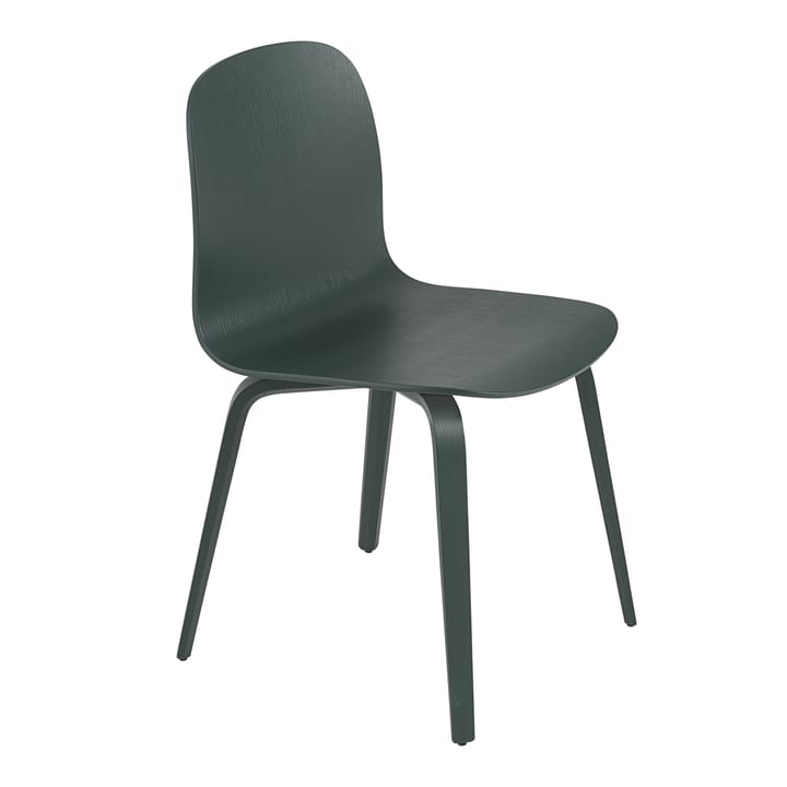 Visu chair wooden base - dark green - Muuto