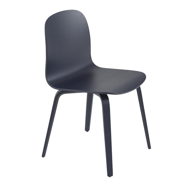 Visu chair wooden base - midnight blue - Muuto