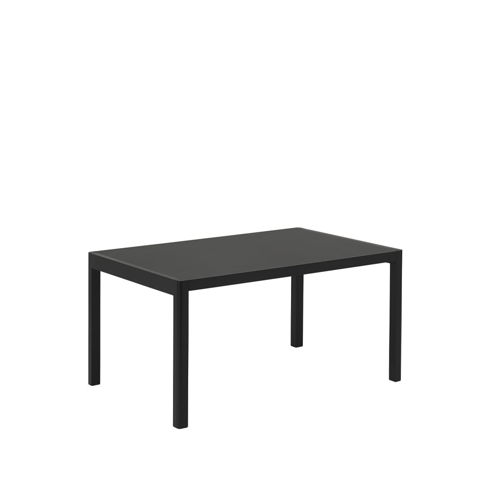 Muuto Workshop dining table Black linoleum-Black 140x92 cm