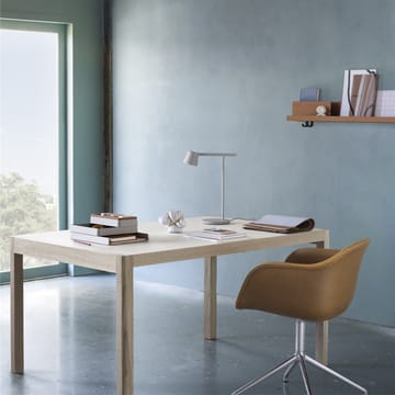 Workshop dining table - Black linoleum-Black 200x92 cm - Muuto