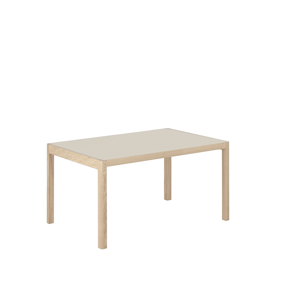 Muuto Workshop dining table Grey linoleum-Oak 140x92 cm