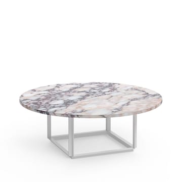 Florence coffee table - White viola marble. ø90 cm. white stand - New Works