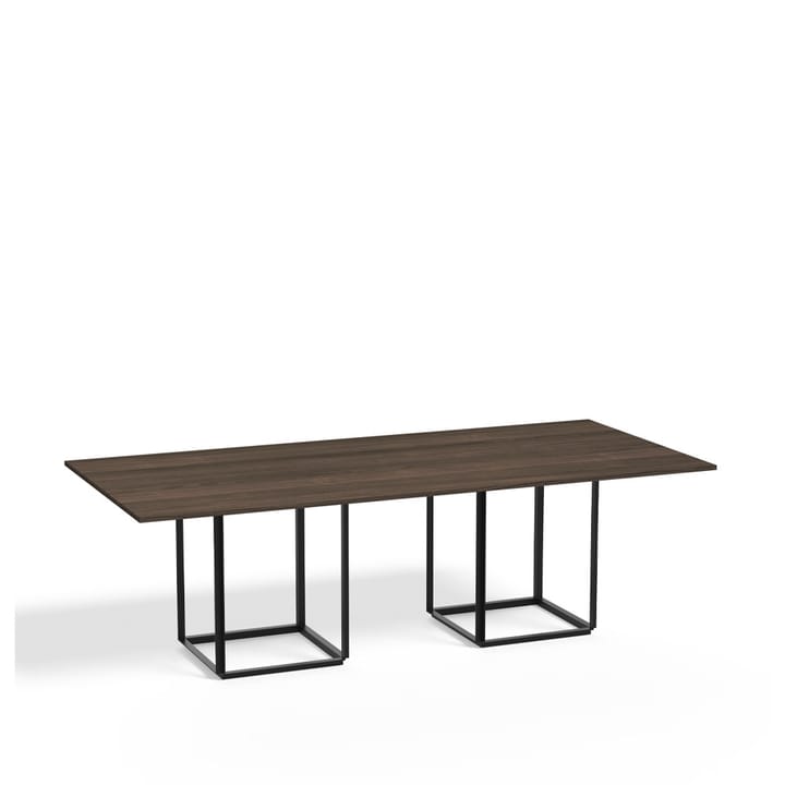 Florence rectangular dining table , Walnut. black stand New Works