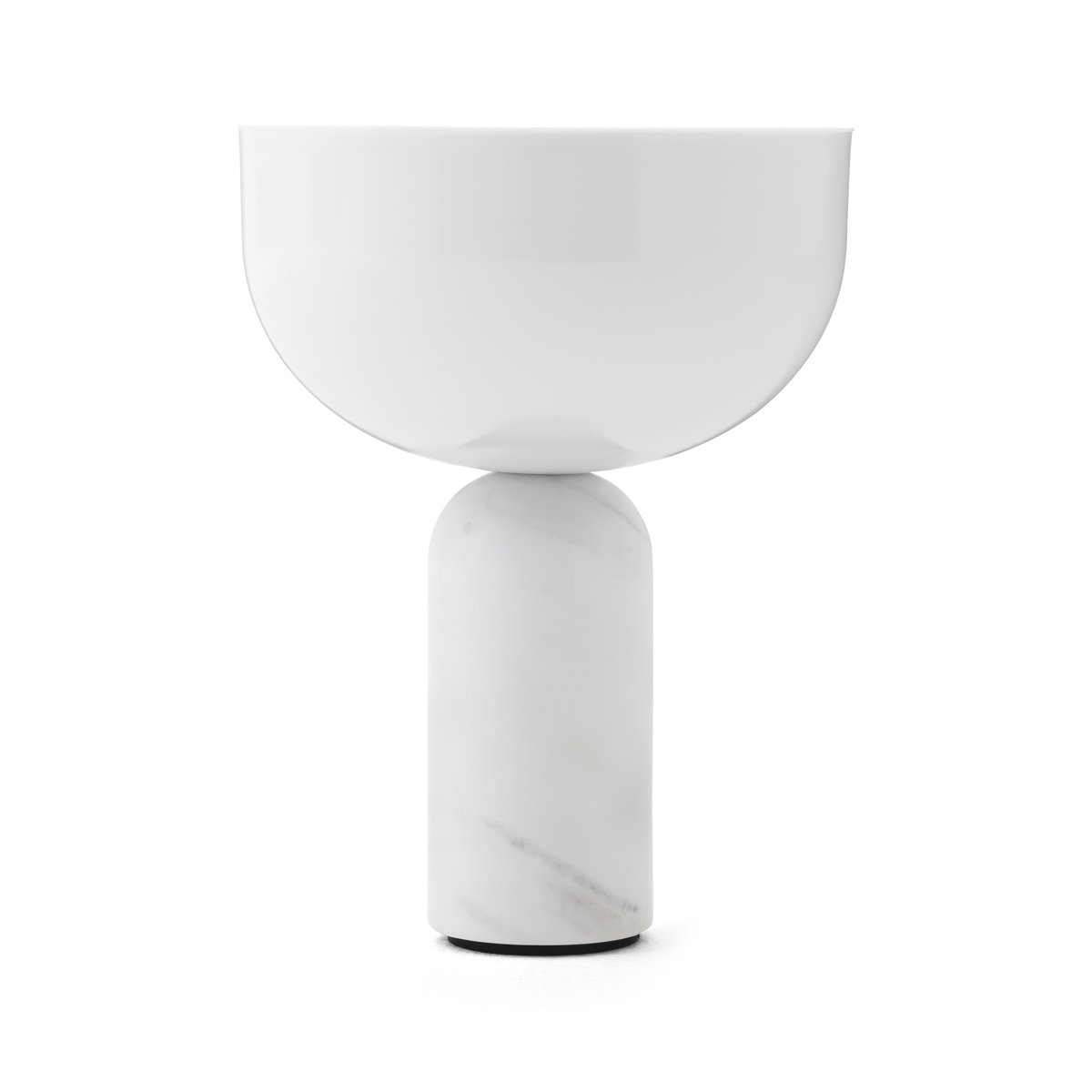 New Works Kizu portable table lamp White marble