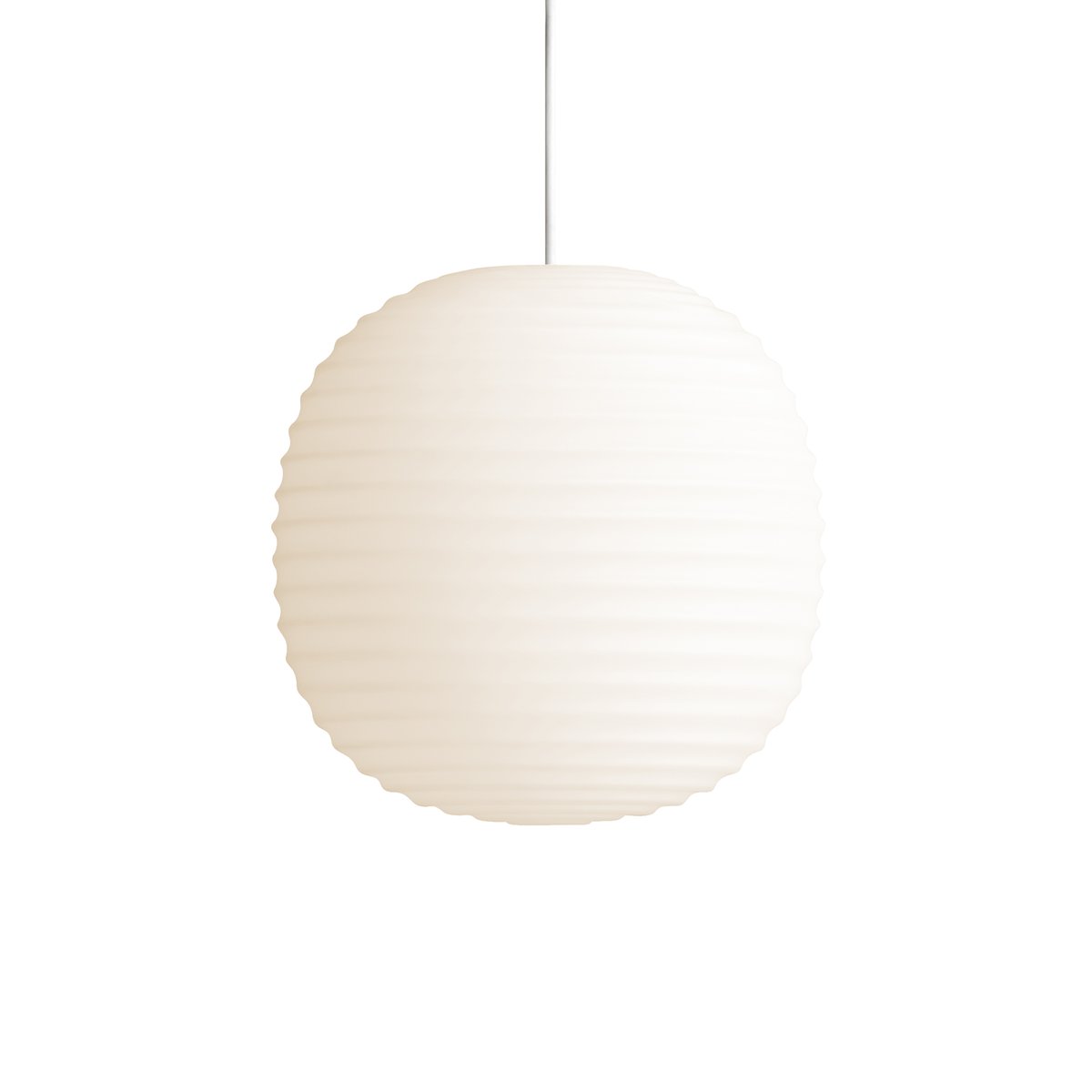 New Works Lantern pendant lamp small Frosted white opal glass