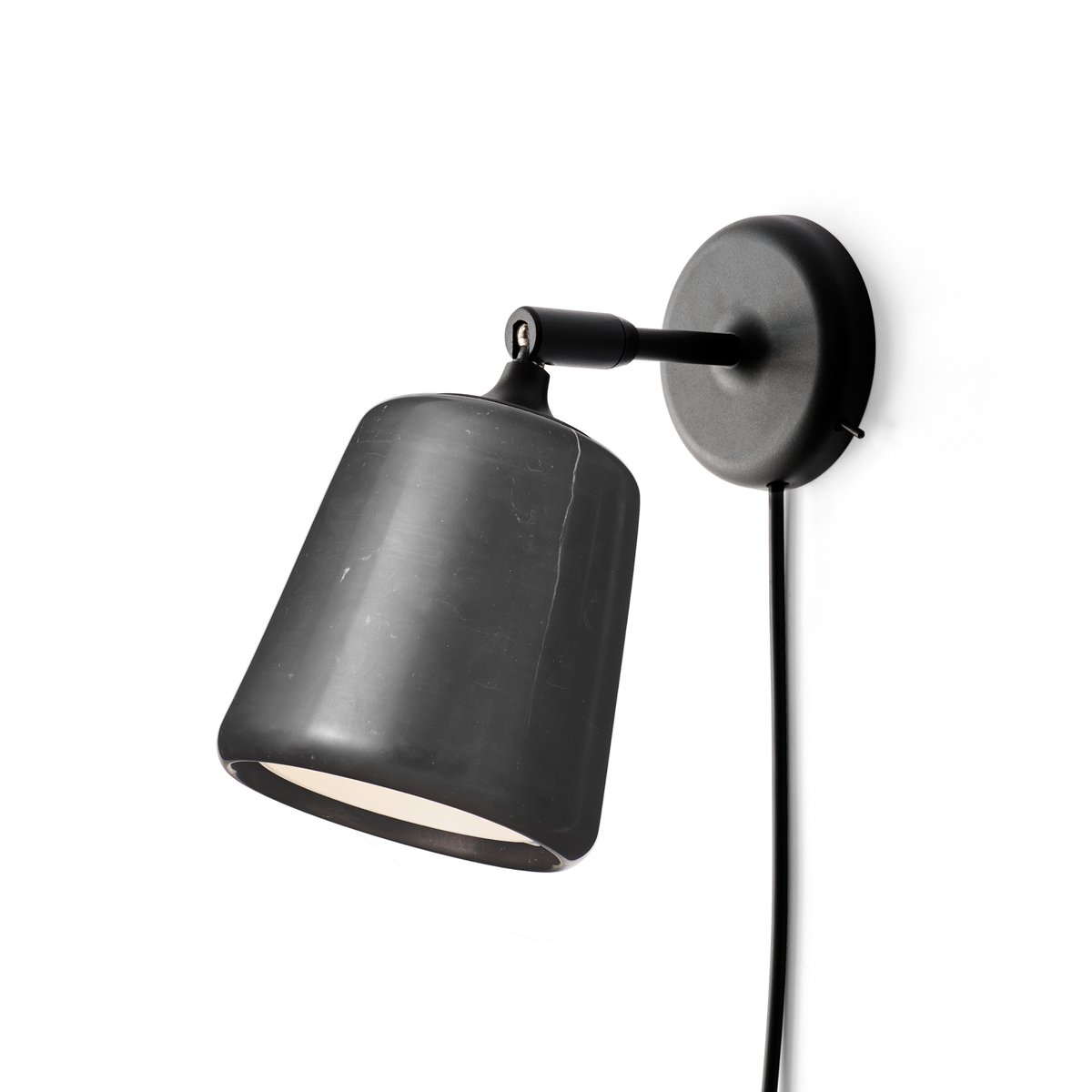 New Works Material wall lamp Black marble