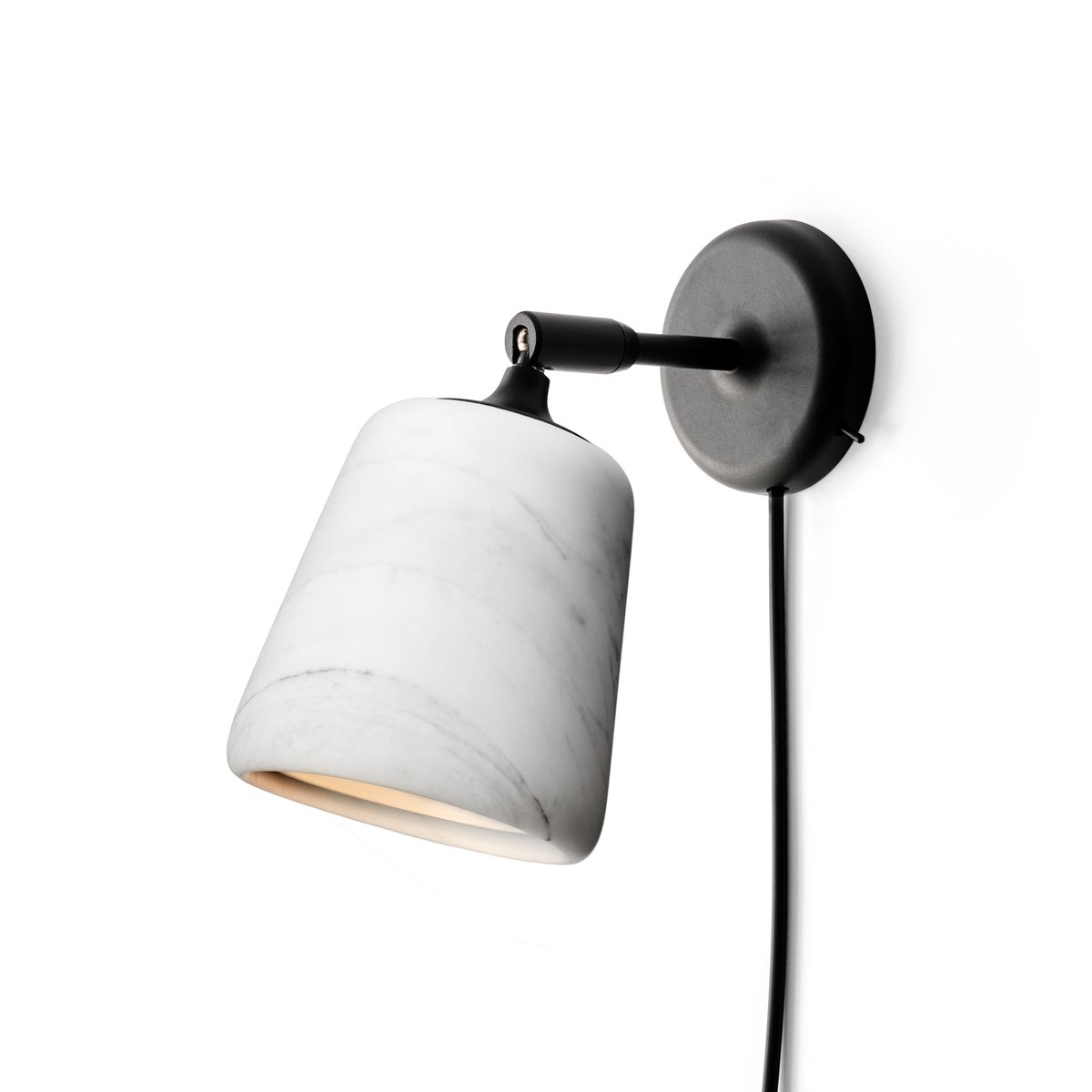 New Works Material wall lamp White marble