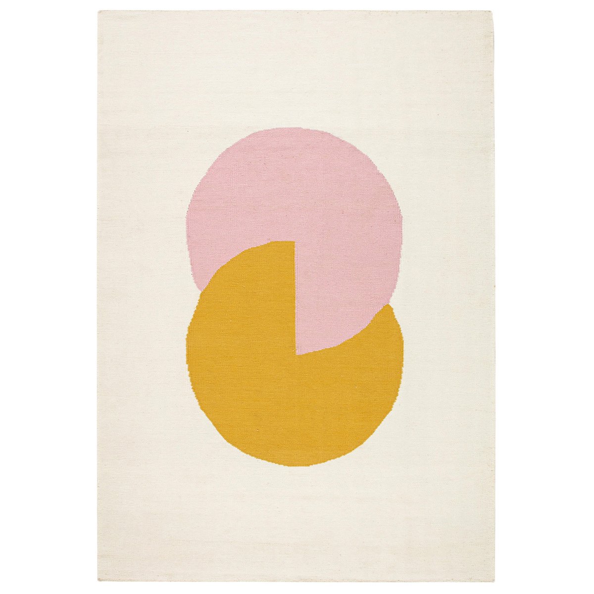 NJRD Circles blocks kelim rug pink 200x300 cm