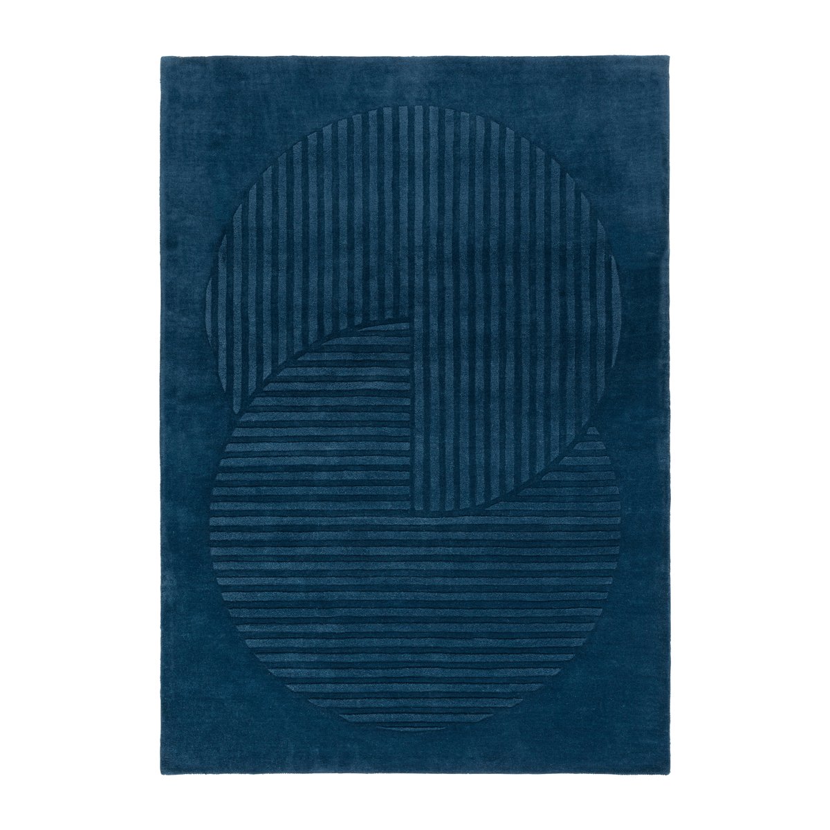 NJRD Levels wool rug circles blue 170x240 cm