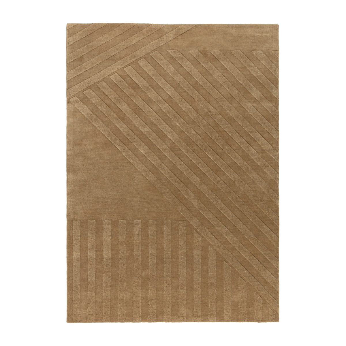 NJRD Levels wool rug stripes beige 170x240 cm