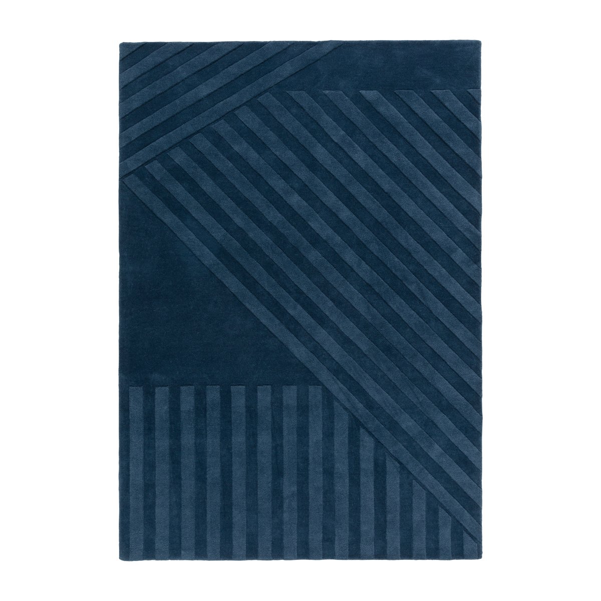 NJRD Levels wool rug stripes blue 170x240 cm