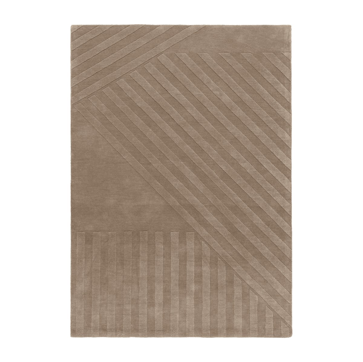 NJRD Levels wool rug stripes mole 170x240 cm