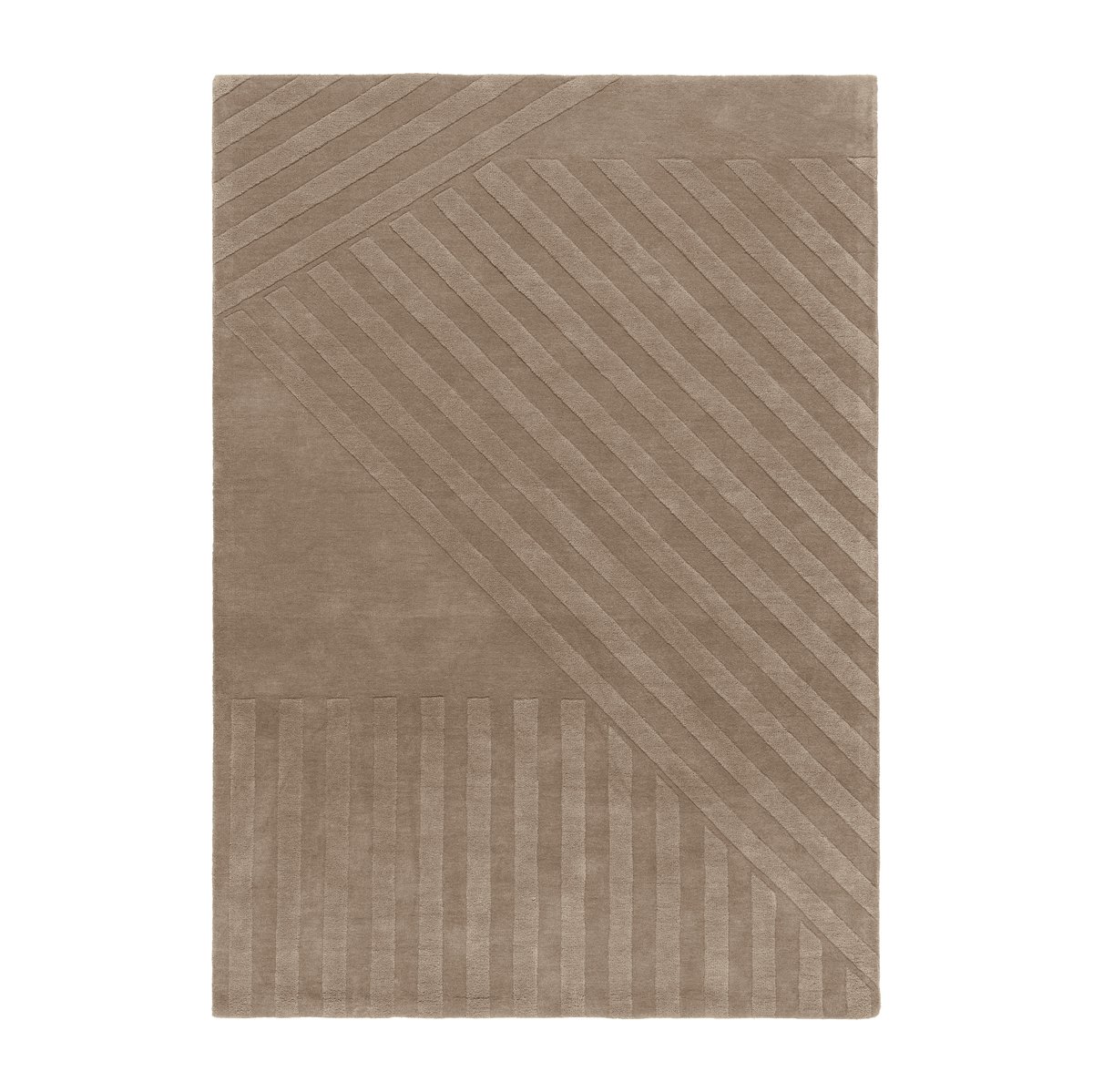 NJRD Levels wool rug stripes mole 200x300 cm