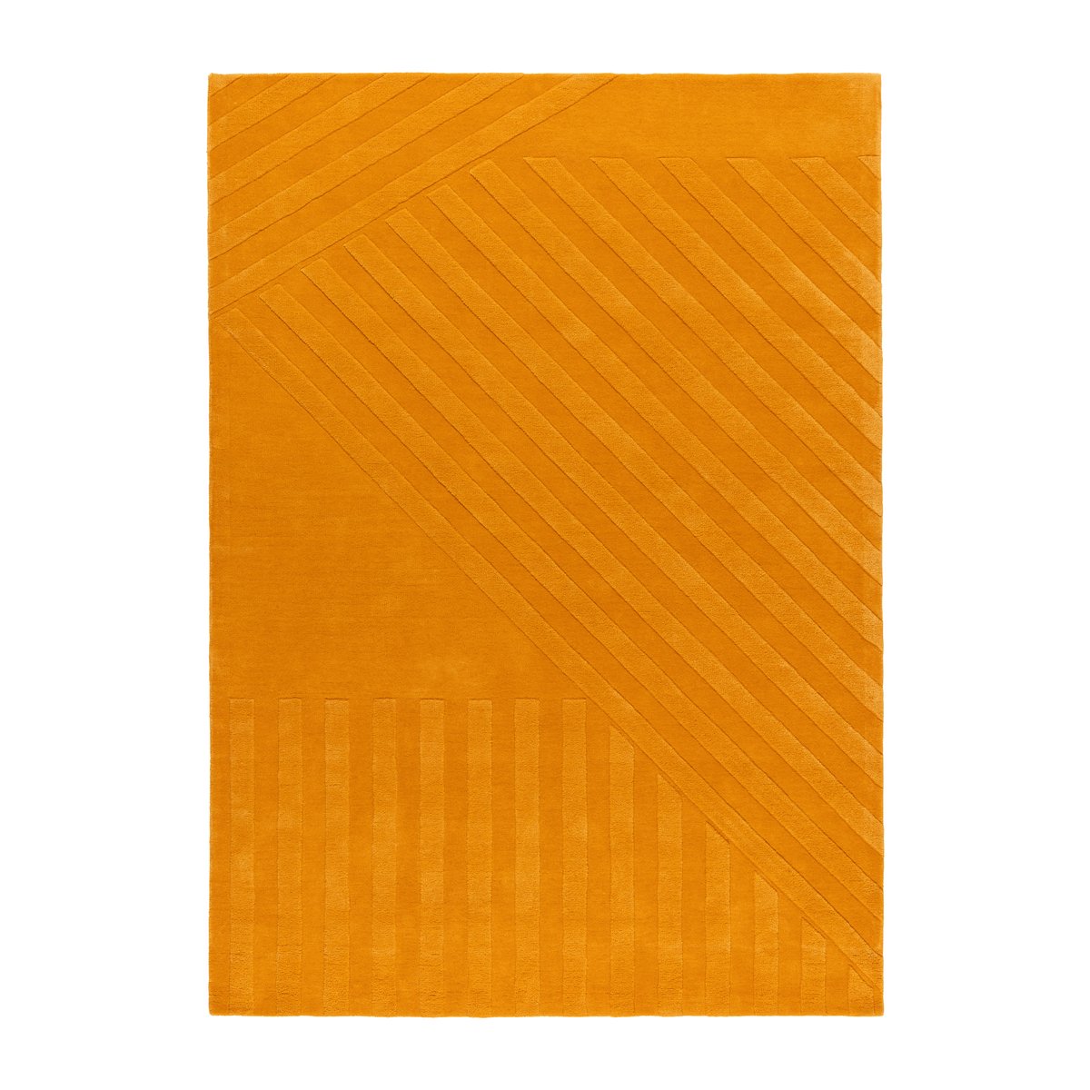 NJRD Levels wool rug stripes yellow 170x240 cm