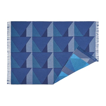 Metric focus No. 3 cotton blankets 130x185 cm Blue