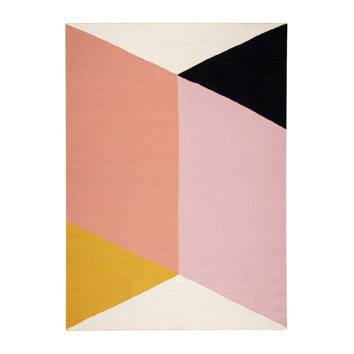 NJRD Rectangles blocks kelim rug pink 170x240 cm