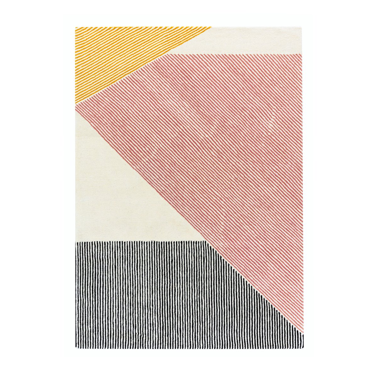 NJRD Stripes wool rug pink 170x240 cm