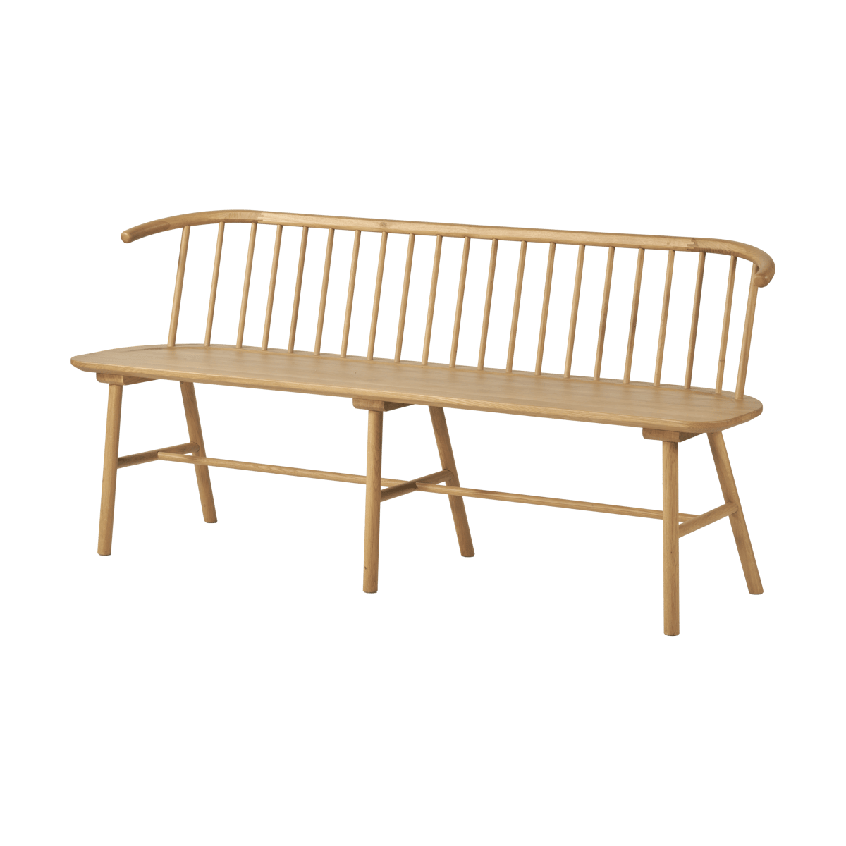 NJRD VIOR bench with backrest Lacquered oak