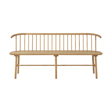 VIOR bench with backrest - Lacquered oak - NJRD