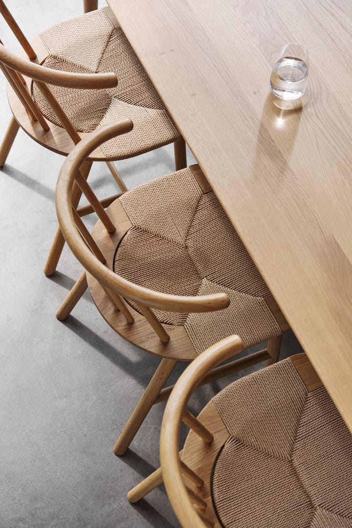 VIOR dining chair wicker seat, Lacquered oak-nature NJRD